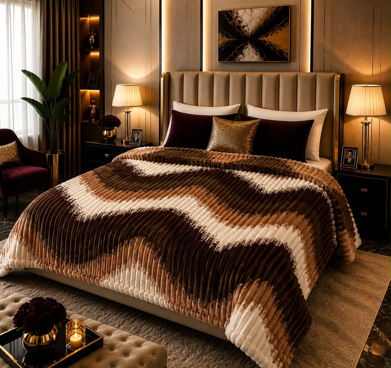 Premium Quality Luxury AC Blanket Puffy Style For Double Bed
