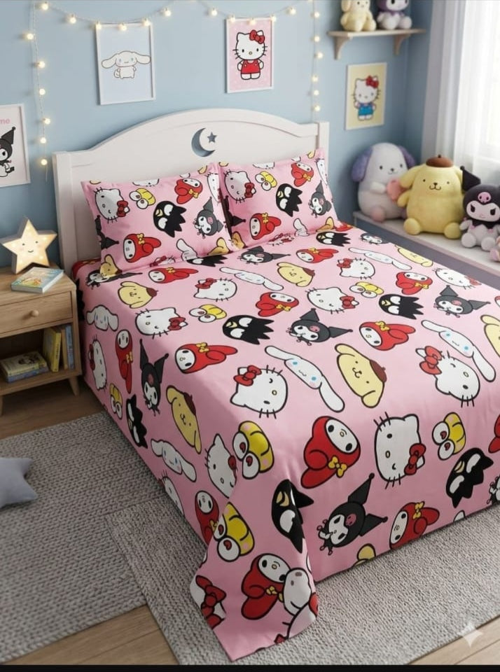 Hello Kitty Soft Cotton Bedsheet Collection | The Perfect Addition to Any Kids Room