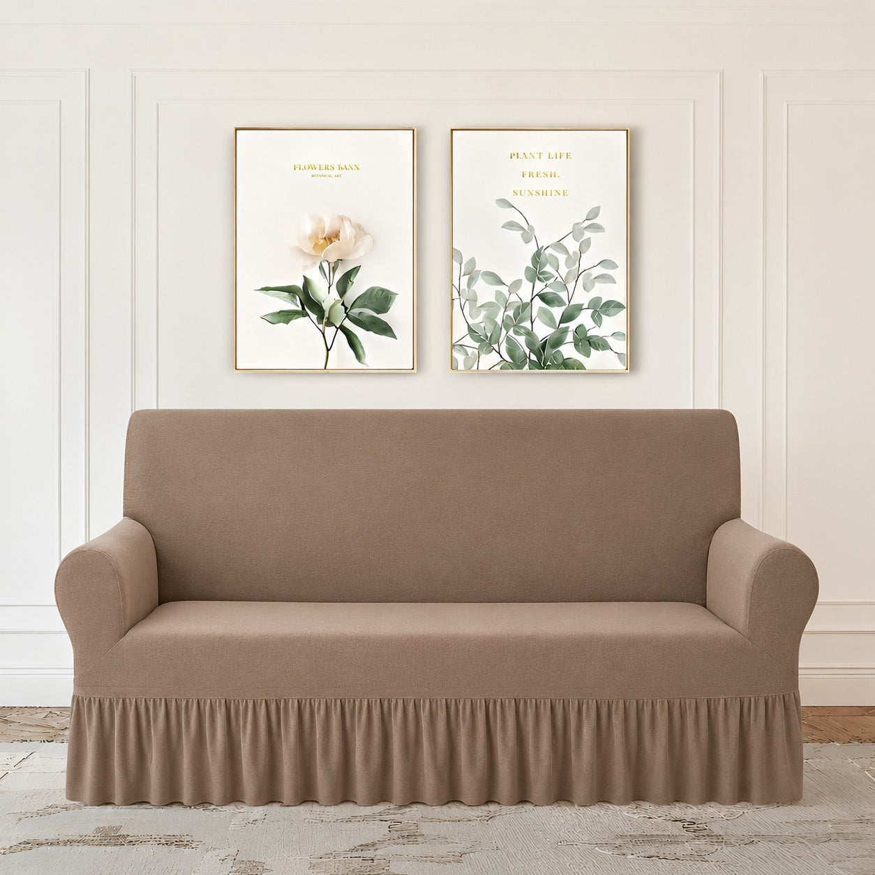 Turkish Style 3 Seater Sofa Cover In Mesh Fabric Available in Multiple colors