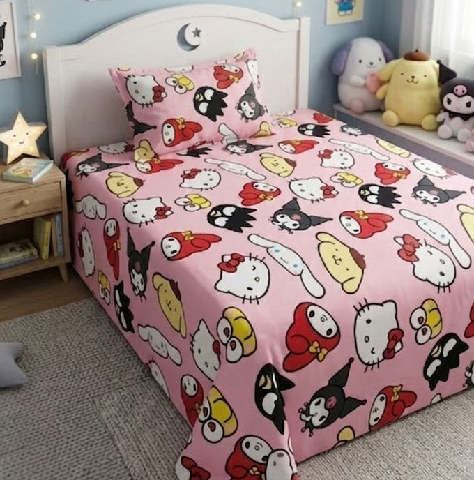 Hello Kitty Soft Cotton Bedsheet Collection | The Perfect Addition to Any Kids Room