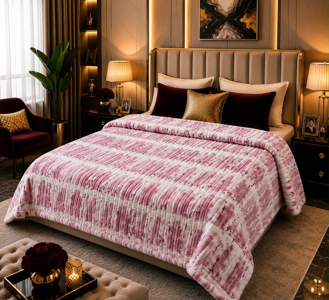 Premium Quality Luxury AC Blanket Puffy Style For Double Bed