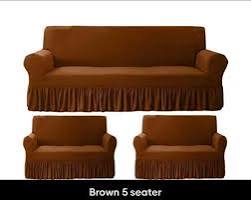 Turkish Style 5 Seater Sofa Cover In Mesh Fabric Available in Multiple colors