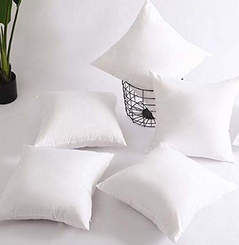 Pack of 5 Premium Polyester Cushion Inserts | 16x16 Inch Throw Pillow Fillings | Soft & Fluffy