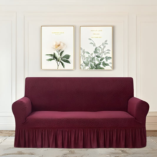 Turkish Style 7 Seater Sofa Cover In Mesh Fabric Available in Multiple colors
