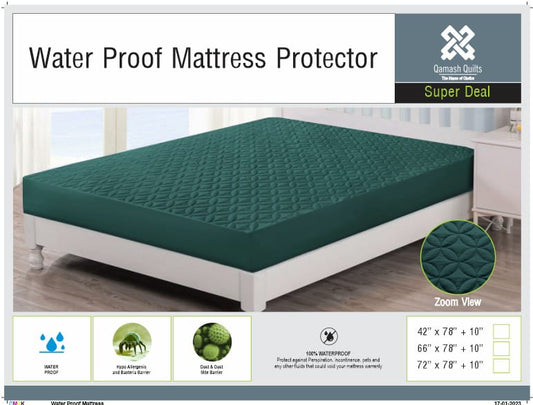 Premium Quality Ultrasonic Quilted Waterproof Mattress Cover Available in Multiple Sizes