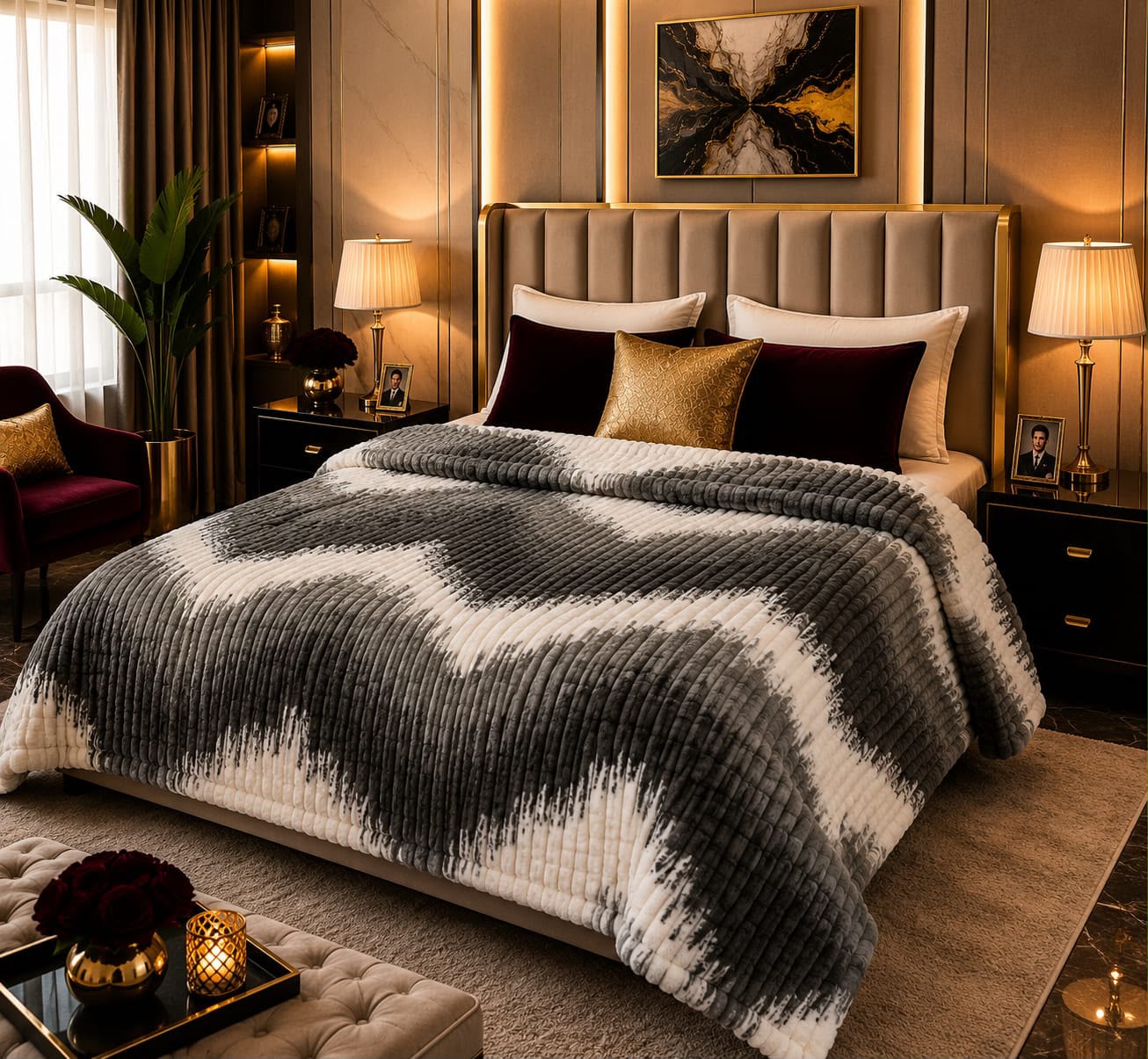 Premium Quality Luxury AC Blanket Puffy Style For Double Bed