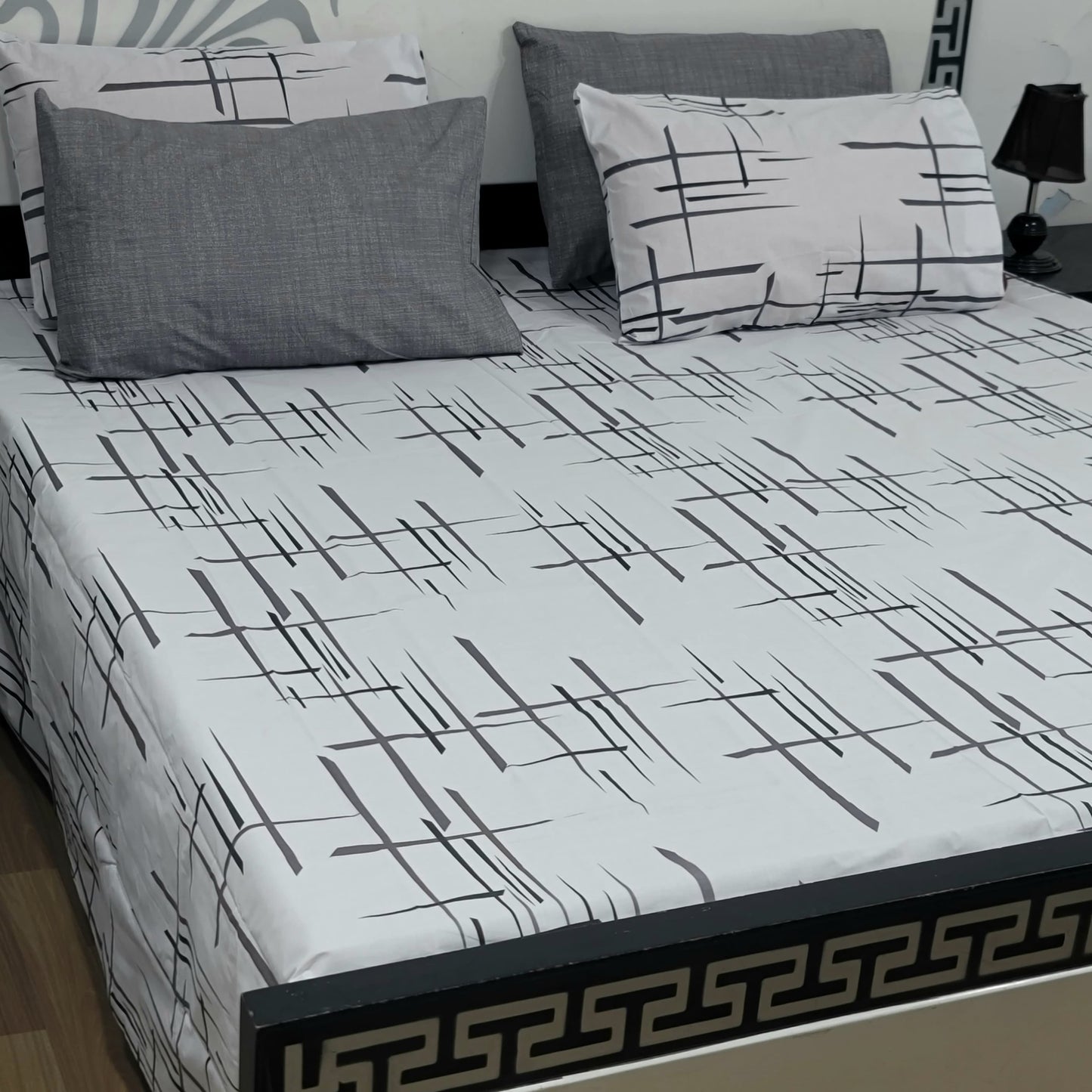 Cotton Bedsheet Set King Size 5Pcs