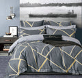Geometric Print  Export Cotton 3Pc Bedsheet King Size
