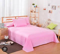 Cotton Plain Solid Color King Size 3pc Bedsheet Set