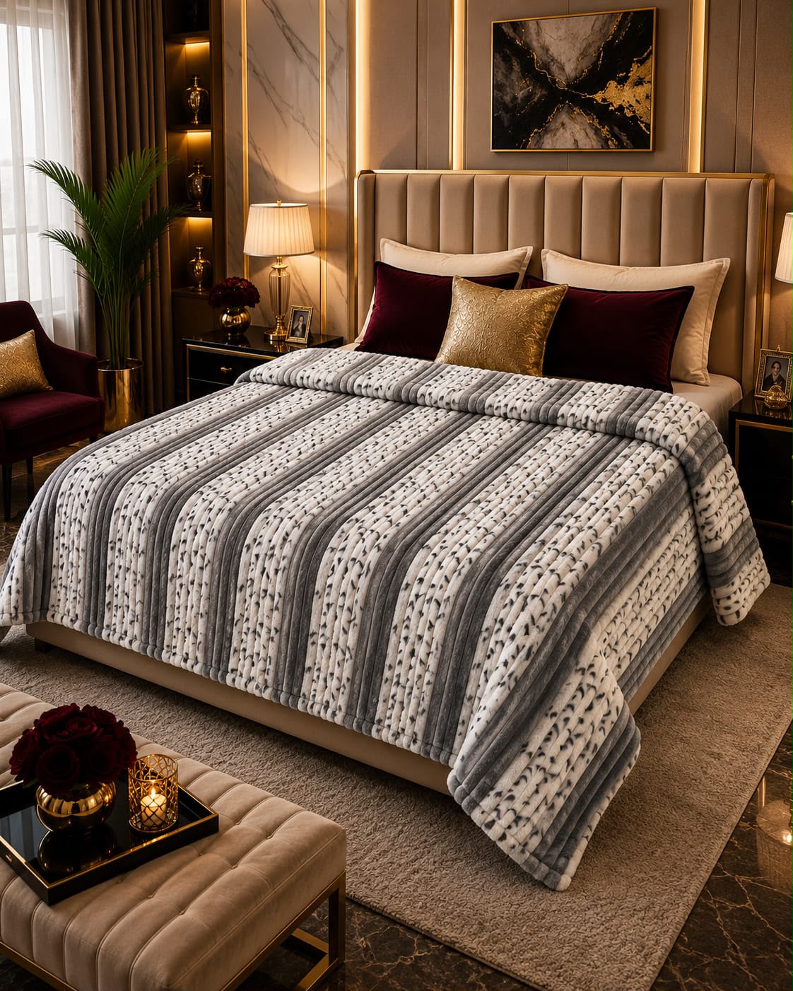 Premium Quality Luxury AC Blanket Puffy Style For Double Bed