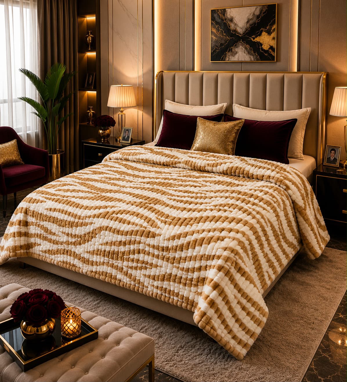 Premium Quality Luxury AC Blanket Puffy Style For Double Bed